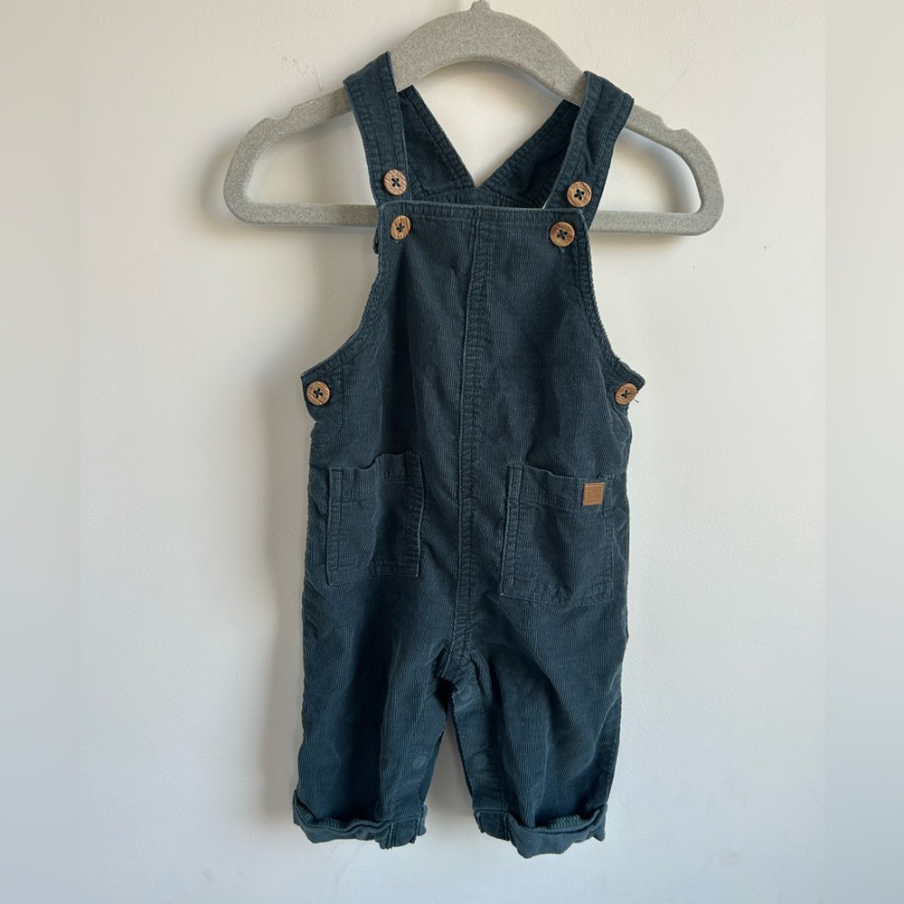 Calvin Klein Kids Dark Teal Corduroy Overalls
